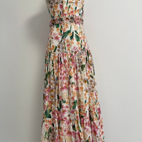 Agua By Agua Bendita lima jardiniera' floral-print linen maxi dress - Picture 12 of 16